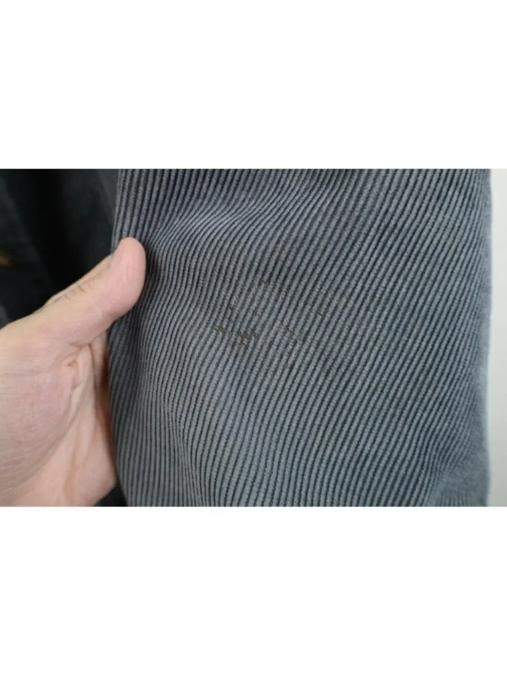 Vtg 90s Y2K Streetwear Mens 3XL Faded Corduroy Collared Button Shirt Steel Blue